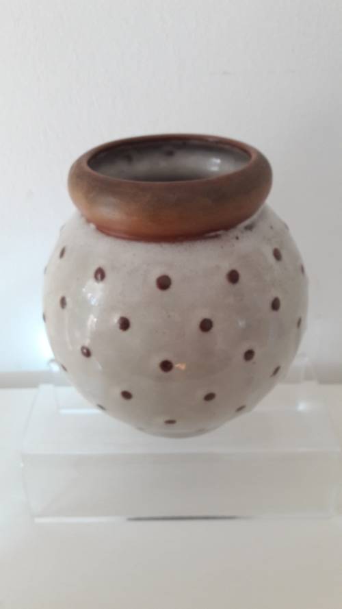 South African Porcelain Collectible Hamburger South African studio pottery vase circa mid 1960